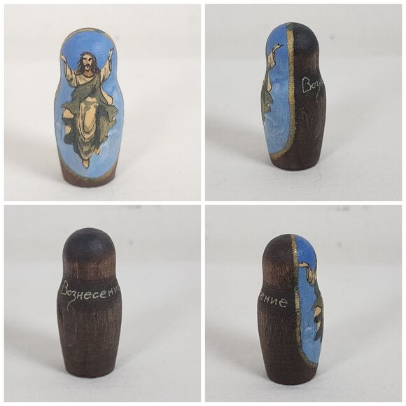 Matryoshka Nesting Dolls 5 Set Life of Jesus Christ Nativity Russian 7" SIGNED - Picture 10 of 11